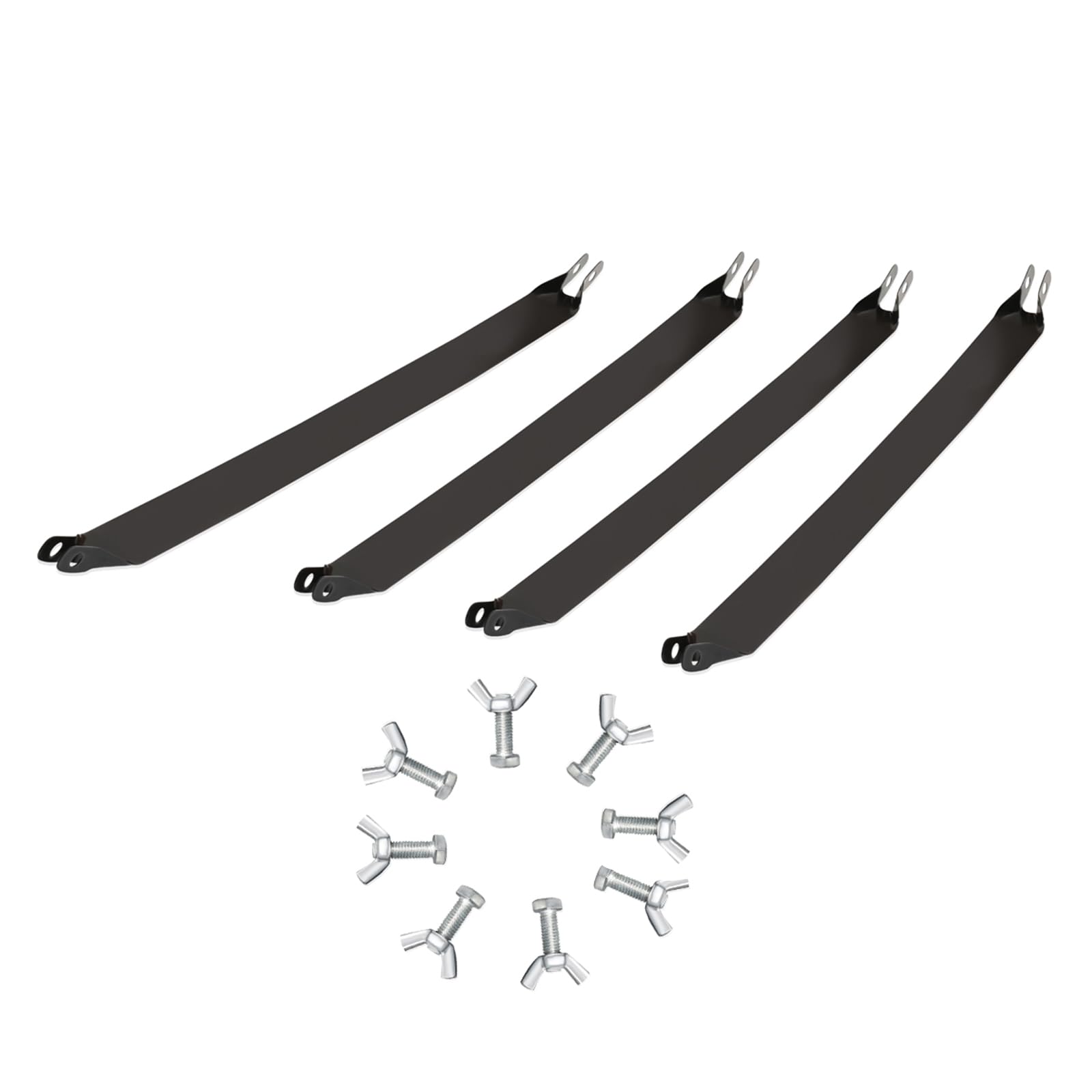 XYgdhqpt for Patio Porch Glider Straps Hanger Set Deck Restoration Part-16 Length 4PCS BLACk