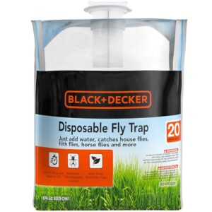 fly trap- hanging fly traps outdoor- natural non-toxic fly catcher attractant- add water to catch house & horse flies in garden, backyard & barn- 1 trap, 20 grams