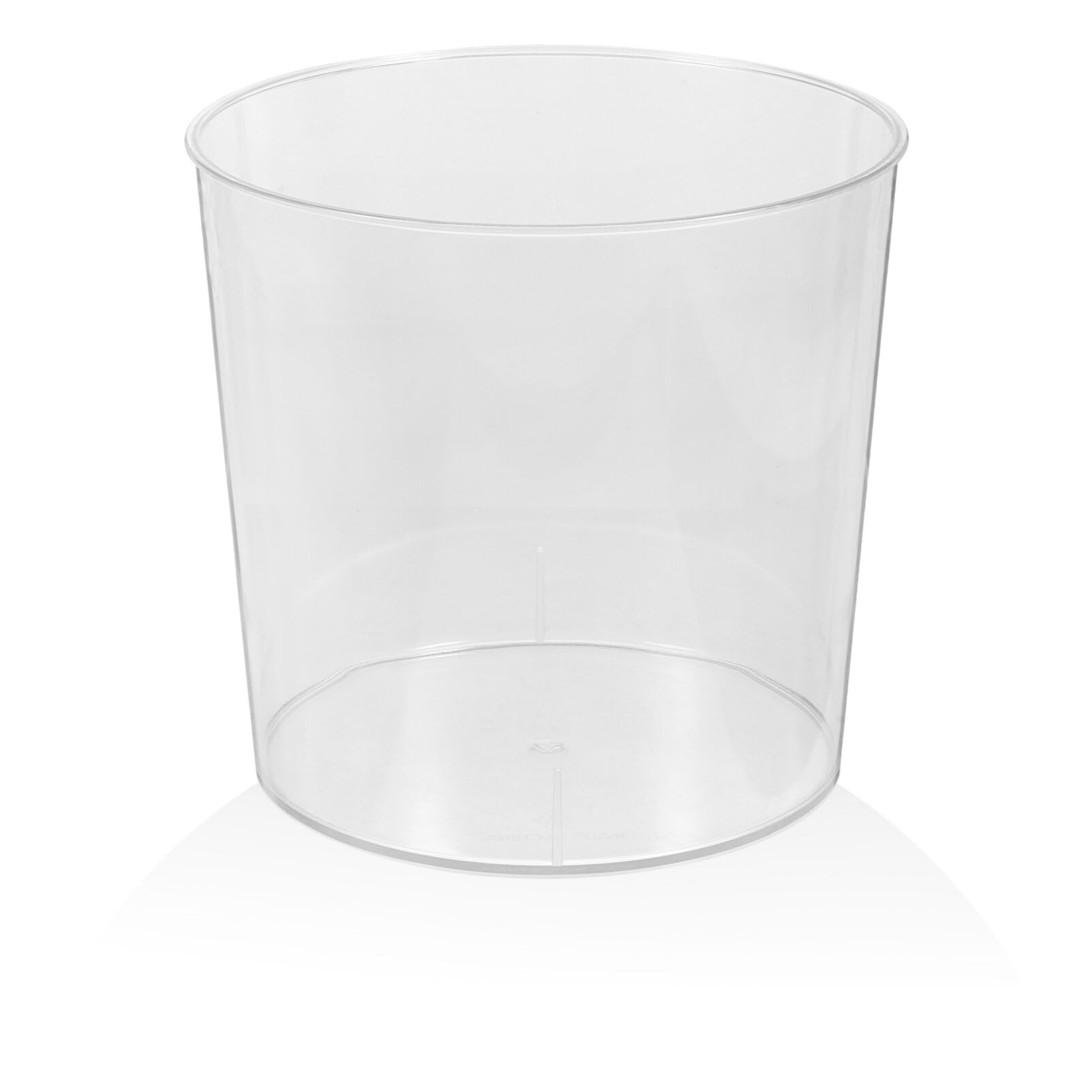 NUOBESTY Clear Desk Trash Can Small Plastic Round Wastebasket Mini Lidless Waste Paper Basket Trash Bin Garbage Container Bin for Home Apartment Office Table