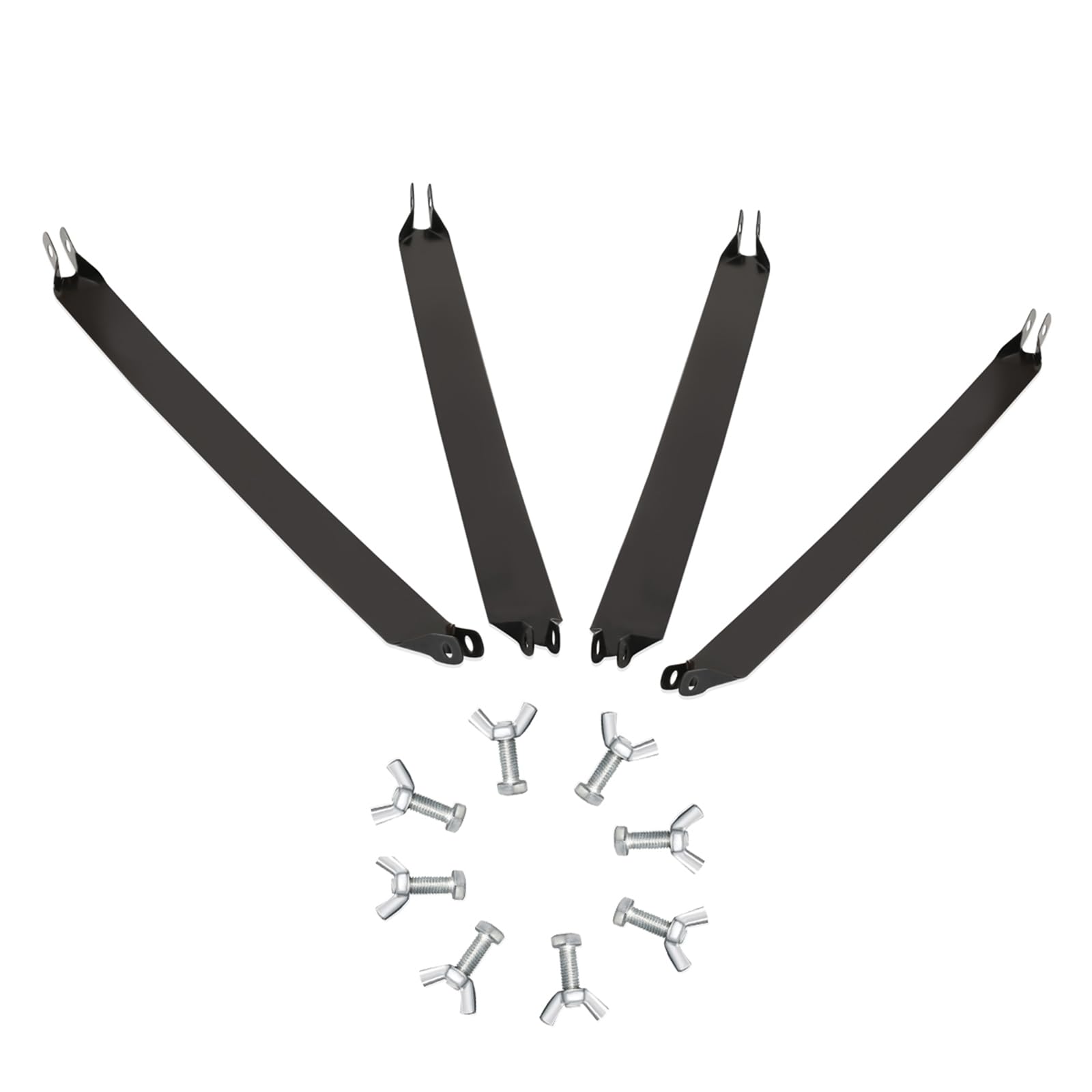 XYgdhqpt for Patio Porch Glider Straps Hanger Set Deck Restoration Part-16 Length 4PCS BLACk