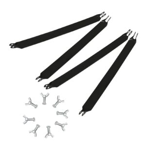 XYgdhqpt for Patio Porch Glider Straps Hanger Set Deck Restoration Part-16 Length 4PCS BLACk