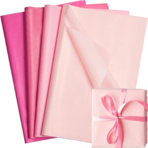 Qilery 500 Sheets Pink Tissue Paper 15 x 20 Inch Packing Paper Sheets Gift Wrapping Paper Crafts Acid Free Tissue Paper Bulk for Holiday, Birthday, Party Decor, Weddings