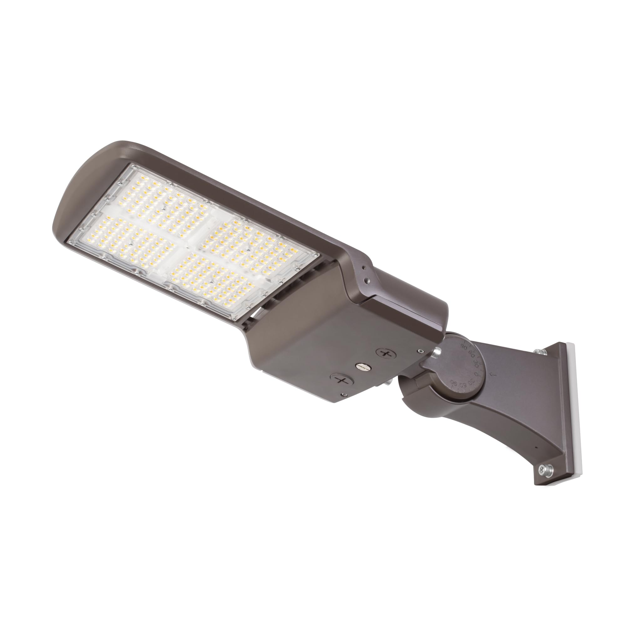 150W/120W/80W LED Parking Lot Light Fixture with Adjustable Direct Mount, 100-277VAC, 21,000lm, LED Flood Light Replaces Up to 500W Metal Halide/HPS, 3K/4K/5K CCT Selectable, DLC Premium, cUL Listed