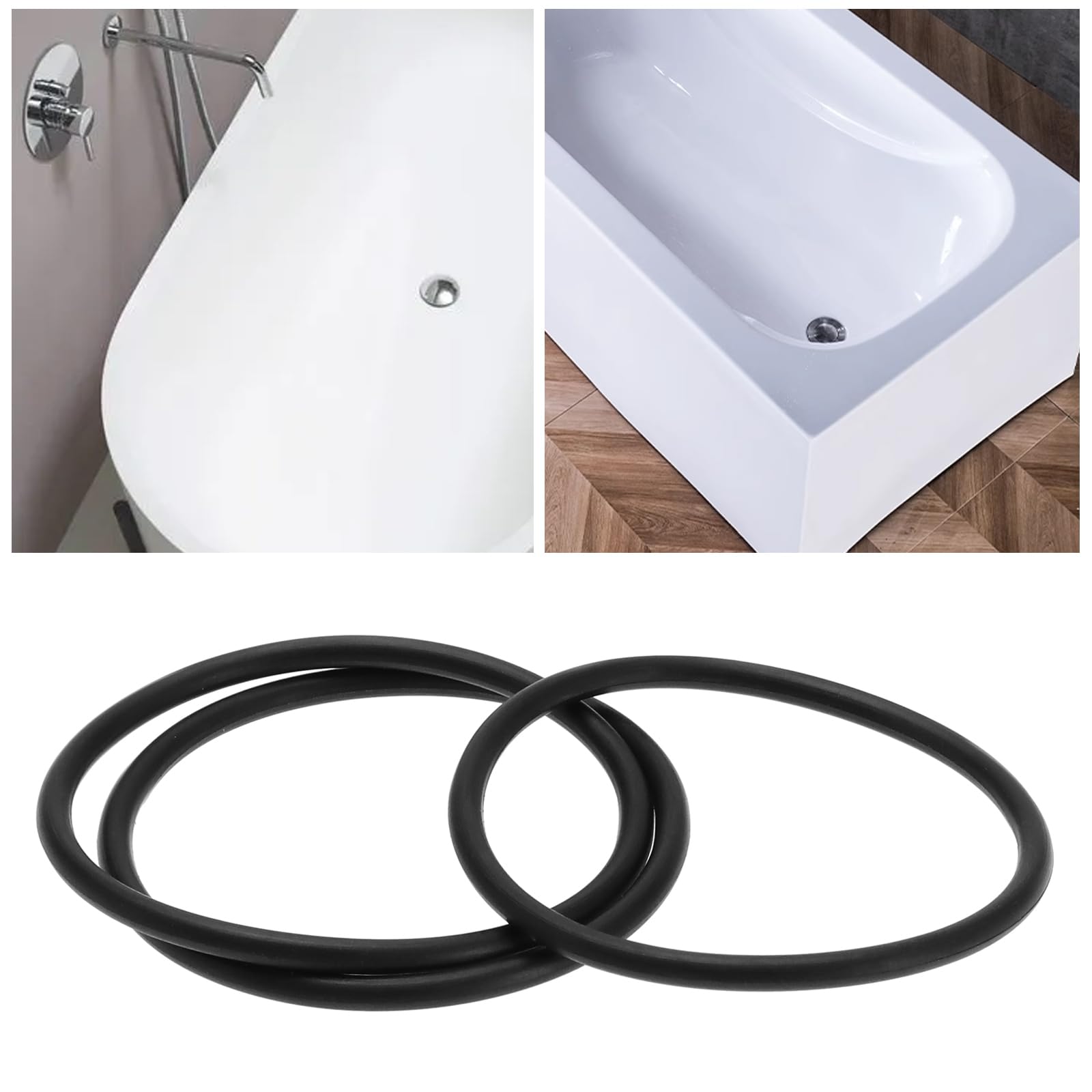 Create idea 10PCS Basin Sink Plug O-Ring Spare Sealing Gasket Bath Drain Stopper Cover Seals Outer Diameter 41mm for Kitchen Sink Bathroom Bathtub Handbasin Plug