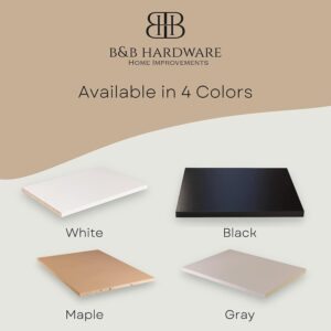 B&B HARDWARE Oversized Cabinet Shelves - Melamine 3/4'' Thick - Custom Organize Space with Stylish Cabinet Melamine Shelves - Perfect Solution for Home & Office - Cut to Size (14" Depth x 58" Length).