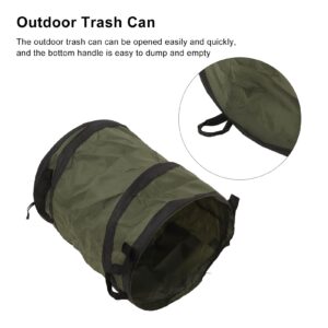 Topyond Camping Trash Can, Oxford Cloth Collapsible Trash Bag, Strong Bearing Capacity Pop-Up Leaf Bags, Reusable Outdoor Trash Garden Yard Trash Bag with Bottom Handle for Garden Picnic