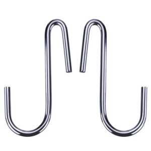 skycabin 10 pack stainless steel s shaped hooks heavy duty s hanging hooks pan pot holder rack hangers for kitchen spoon pan pot, bathroom, work shop,garden,bedroom and office