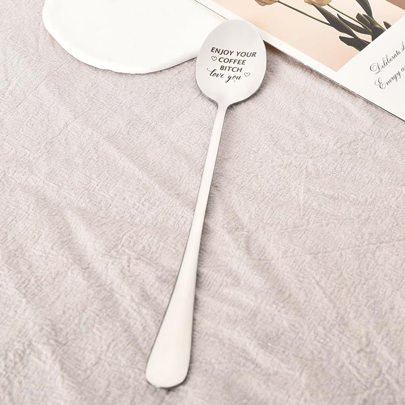 Funny Coffee Spoon for Best Friend Birthday Gifts for Women BFF Christmas Gifts for Teen Girls Expresso Spoons Gifts for Coffee Lovers Cute Friendship Gifts for Her Besties Cousin Sister Gift Ideas