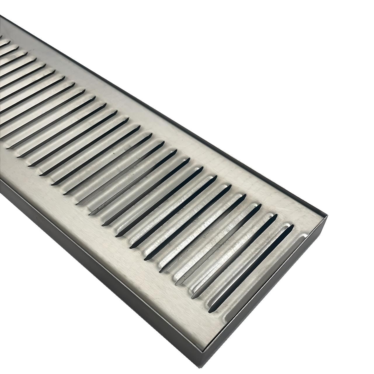 24-Inch Drip Tray for Bar Taps and Beverage Dispensers - Surface Mount Drip Tray - No Drain - Brushed Stainless Steel