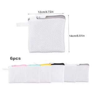 Bra Washing Machine Bag 6Pcs Small Mesh Laundry Bag with Zips Mini Lingerie Washing Bags for Underwear Sock Delicate