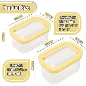 Butter Slicer Cutter Dish Airtight Box Stick Container Airtight Lid with 304 Stainless Steel Tweezer for Fridge Storage