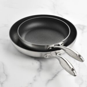 Scanpan CX+ 8 & 10.25" Fry Pan Skillet Set - Stratanium Plus Nonstick - 5-ply Stainless Steel