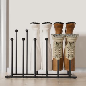 free standing shoe racks for boots - boot rack for 6 pairs, boot storage, shoe organizer for closet, entryway, garage, porch, bedroom, patio outdoor and hallway, boot holders to keep them straight