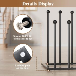 Free Standing Shoe Racks for Boots - Boot Rack for 6 Pairs, Boot Storage, Shoe Organizer for Closet, Entryway, Garage, Porch, Bedroom, Patio Outdoor and Hallway, Boot Holders to Keep Them Straight