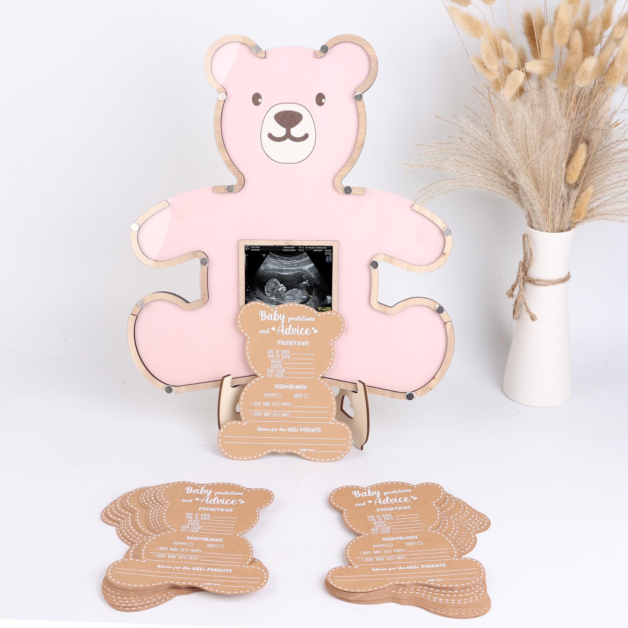 Baby Shower Games - Boy or Girl - We Can Bearly Wait Teddy Bear Baby Shower Advice Cards for Parents to Be - Set of 50 - Woodland Baby Shower Games (Teddy Bear)