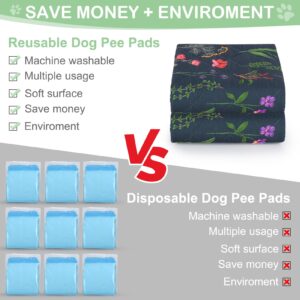 Washable Pee Pads for Dogs, Super Absorbent pee pads for dogs Reusable pee pads for dogs large 100% Waterproof puppy pads pet training pads for Potty, Playpen, Crate, Sofa, Car, 48'' x 72''