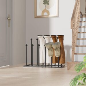 Free Standing Shoe Racks for Boots - Boot Rack for 6 Pairs, Boot Storage, Shoe Organizer for Closet, Entryway, Garage, Porch, Bedroom, Patio Outdoor and Hallway, Boot Holders to Keep Them Straight