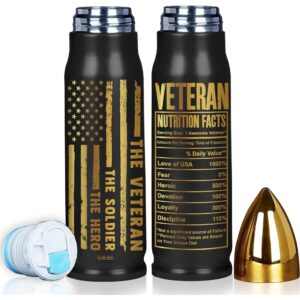 limima veteran gifts, veteran tumbler, veteran day, merry christmas, xmas, birthday gift for veteran, gift for men, him, navy, army, air force, marine corps veteran gifts - 17oz veteran bullet tumbler