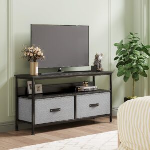 IDEALHOUSE Dresser TV Stand, Entertainment Center with Storage, 50 Inch TV Stand for Bedroom Small TV Stand Dresser with Drawers and Shelves, TV & Media Console Table Furniture for Living Room, Grey