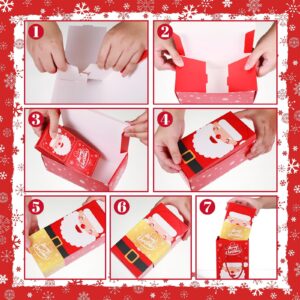 Kosiz 2 Sets Christmas Exploding Gift Box Exploding Pop Gift Box for Money Pop Gift Box Explosion Money Gift Boxes for Cash Birthday Xmas Relatives Friends Women Men Kids Gift(Santa Claus)