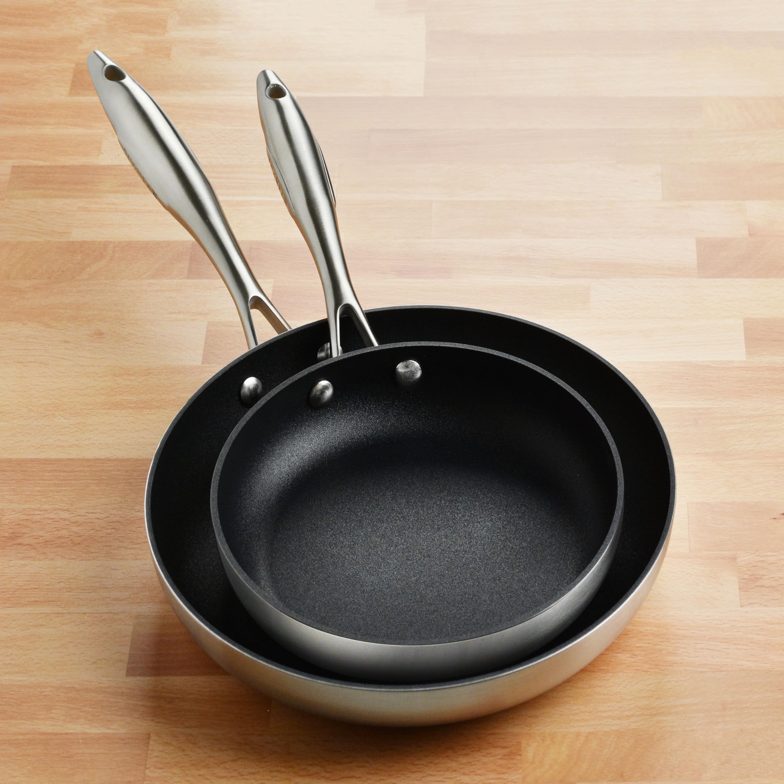 Scanpan CX+ 8 & 10.25" Fry Pan Skillet Set - Stratanium Plus Nonstick - 5-ply Stainless Steel