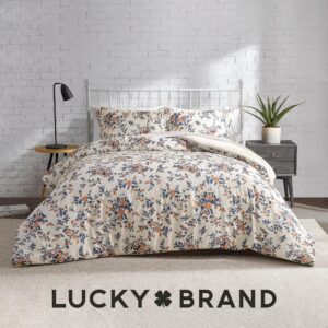 Lucky Brand Garden Bouquet King Microfiber Duvet Cover Set - 3 Piece Reversible Bedding Set with (1) 108"x92" Duvet Cover, (2) 20"x36" Pillow Shams