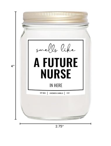 YouNique Designs Nursing Candle 8 oz - Nursing School Gifts for Nursing Student Gifts for Women, Men, Future Nurse Gifts, Nursing School Graduation Gifts, Student Nurse Gifts (Lavender & Vanilla)