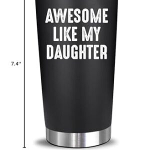 NewEleven Christmas Gifts For Dad - Cool Dad Gifts From Daughter - Unique Birthday Present Ideas For Dad, Father, Husband, Bonus Dad, Step Dad, New Dad From Daughter, Daughter In Law - 20 Oz Tumbler