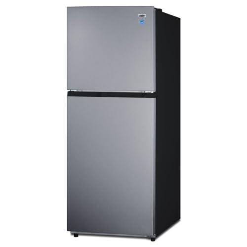 Summit Appliance FF1089PLIM 24" Wide Top Mount Refrigerator-Freezer with Icemaker, 10 cu.ft, Defrost Type, Stainless Steel Look, Frost-free Operation, ADA Compliant, Interior Light (Stainless Steel)