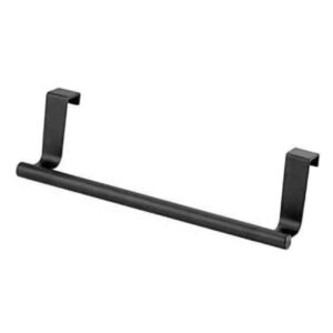 sperrins stainless steel over door towel rack - bar holders for universal fit on over cabinet cupboard doors (small)