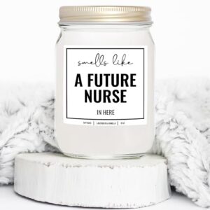 YouNique Designs Nursing Candle 8 oz - Nursing School Gifts for Nursing Student Gifts for Women, Men, Future Nurse Gifts, Nursing School Graduation Gifts, Student Nurse Gifts (Lavender & Vanilla)