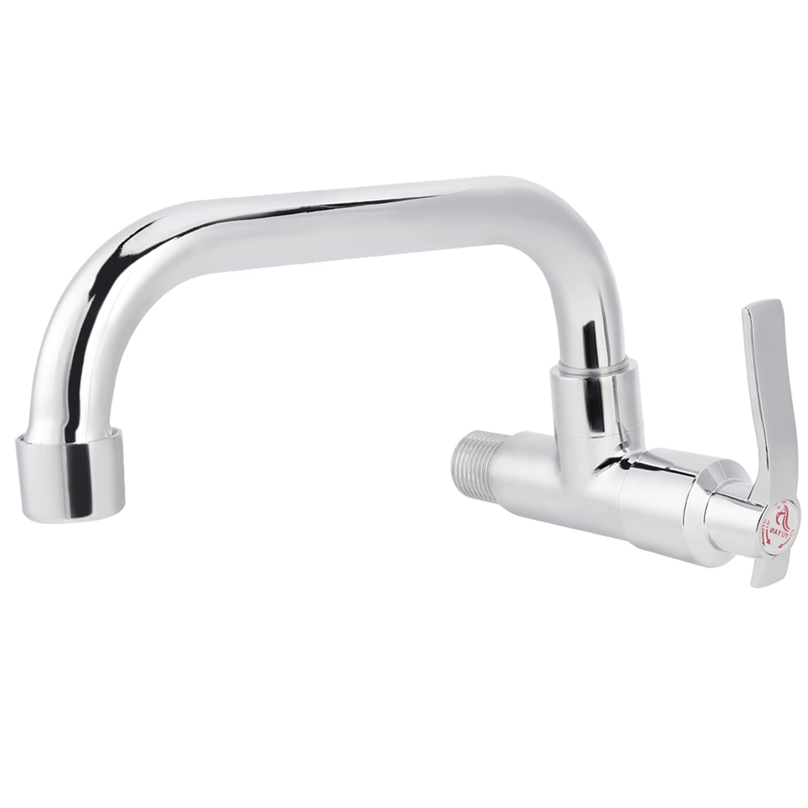 G1/2in Wall Mounted Faucet, 360 Swivel Spout Kitchen Sink Faucet Single Cold Water Tap Sink Commercial Faucet Single Handle Bathtub Vanity Faucet(20cm)