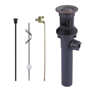 bathroom sink drain with lift rod, oil rubbed bronze sink drain with overflow, arcora drain stopper for vessel sink