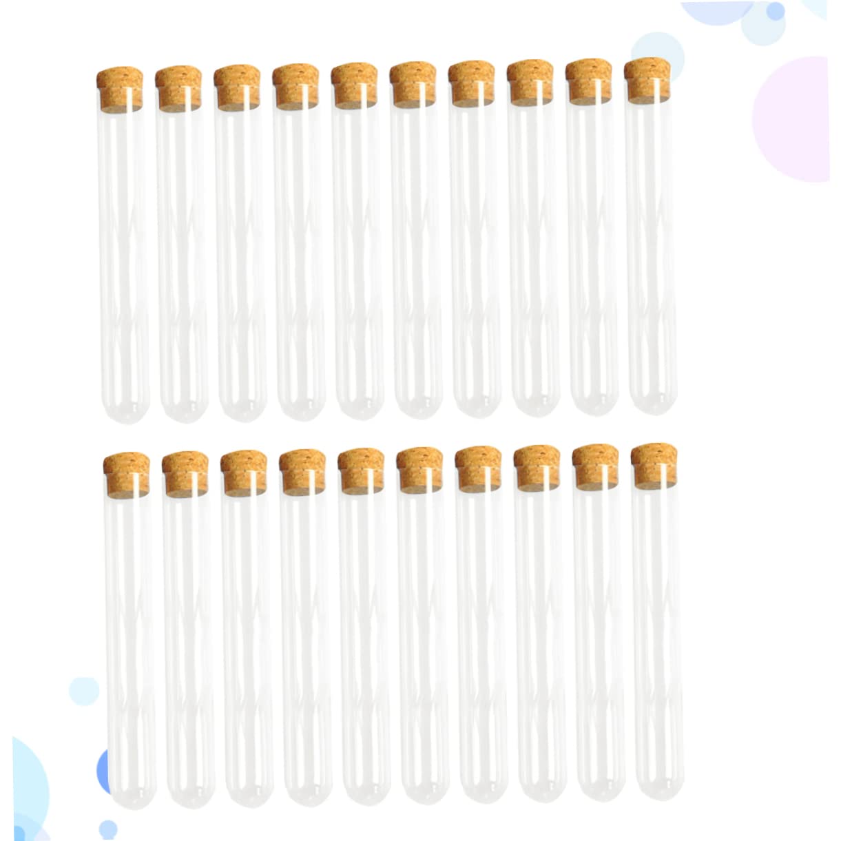 Luxshiny 30pcs Mini Test Tubes Jar with Lid Party Favors Test Tube Test Tubes with Stoppers Candy Containers Terrarium Wedding Favors Test Tubes with Cork Stoppers Bamboo Set Glass