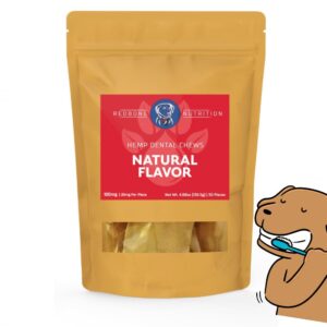 redbone nutrition pet hemp dental chews - fish-oil based pet dental chews for dogs - cleans teeth, dog dental care, stress relief, dog joint pain relief - natural dog chews. (natural flavor)