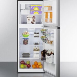 Summit Appliance FF1089PLIM 24" Wide Top Mount Refrigerator-Freezer with Icemaker, 10 cu.ft, Defrost Type, Stainless Steel Look, Frost-free Operation, ADA Compliant, Interior Light (Stainless Steel)