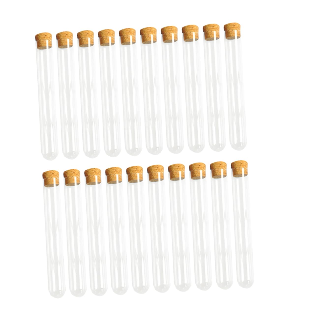 Luxshiny 30pcs Mini Test Tubes Jar with Lid Party Favors Test Tube Test Tubes with Stoppers Candy Containers Terrarium Wedding Favors Test Tubes with Cork Stoppers Bamboo Set Glass