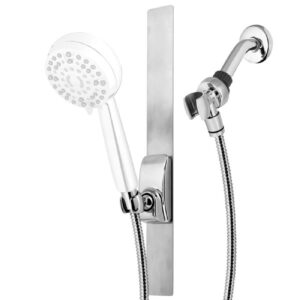 waterpik magnetic slide strip accessory kit, chrome - for handheld shower heads (not included) - height adjustable