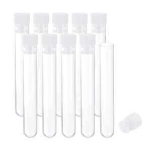 patikil 3" length plastic sewing needle storage holder, 10 pack portable embroidery needle pin toothpick storage tubes cases box for craft knitting, clear