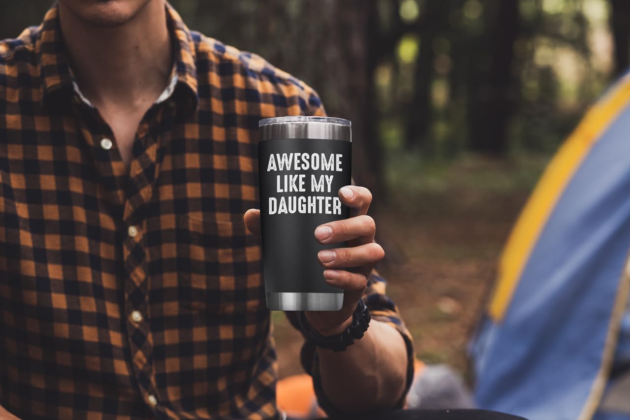 NewEleven Christmas Gifts For Dad - Cool Dad Gifts From Daughter - Unique Birthday Present Ideas For Dad, Father, Husband, Bonus Dad, Step Dad, New Dad From Daughter, Daughter In Law - 20 Oz Tumbler