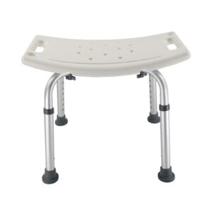 Karlak Bathroom Shower Bench Adjustable Height Shower Tub Stool Lightweight Bath Shower Seat -Slip Shower Chair for Disabled Elderly Pregnant Women