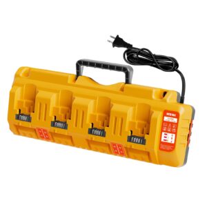 dcb104 battery charger station replacement for dewalt battery charger, fast charging matching original 20v max batteries