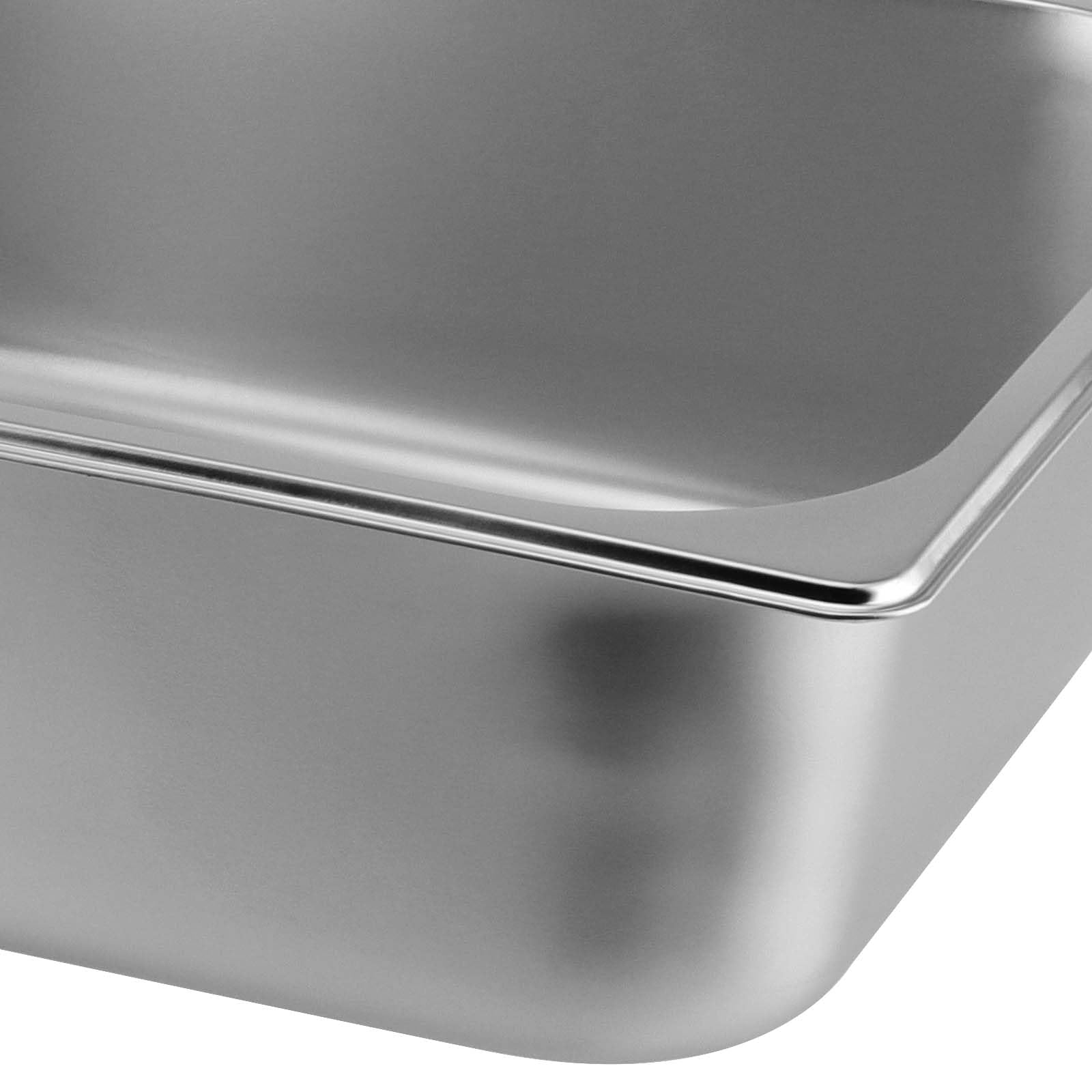 JAPCHET 4 Pack Stainless Steel Steam Pan With Lids 1/2 Size, Anti-Jam Steam Table Pan, Hotel Pans Half Size Restaurant Buffet Trays for Catering, 4 Inch Deep