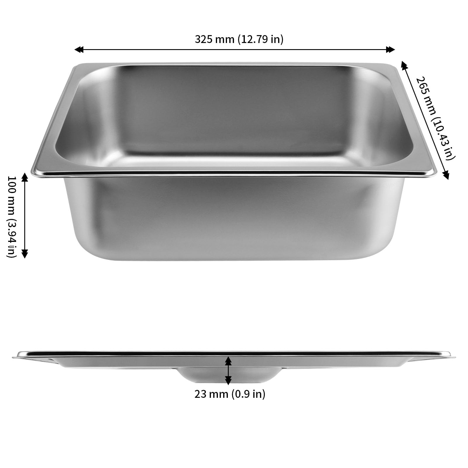 JAPCHET 4 Pack Stainless Steel Steam Pan With Lids 1/2 Size, Anti-Jam Steam Table Pan, Hotel Pans Half Size Restaurant Buffet Trays for Catering, 4 Inch Deep