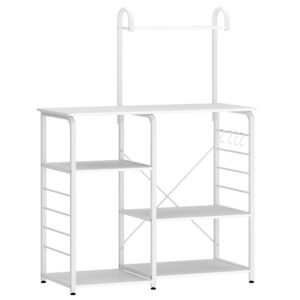 soges Kitchen Shelf, 6 Shelves, Multifunctional Storage, Contemporary Style, White