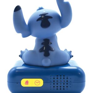 Lexibook, Disney Stitch, Stitch Nightlight Alarm Clock, Sounds and Melodies, LCD Backlit Screen, Luminous, Snooze, Blue, RL800D