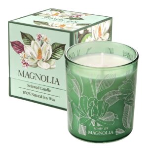 romiie zoi scented candle - magnolia - 6oz aromatherapy soy wax jar candle for home, gifts for women - 170g