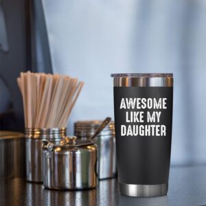 NewEleven Christmas Gifts For Dad - Cool Dad Gifts From Daughter - Unique Birthday Present Ideas For Dad, Father, Husband, Bonus Dad, Step Dad, New Dad From Daughter, Daughter In Law - 20 Oz Tumbler