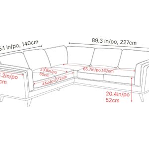 Valencia Artisan Full Leather Sofa - Pure Full Italian Nappa Leather Couch, Solid Wood Accent, Ultimate Comfort (Cognac, L-Shape Sectional)