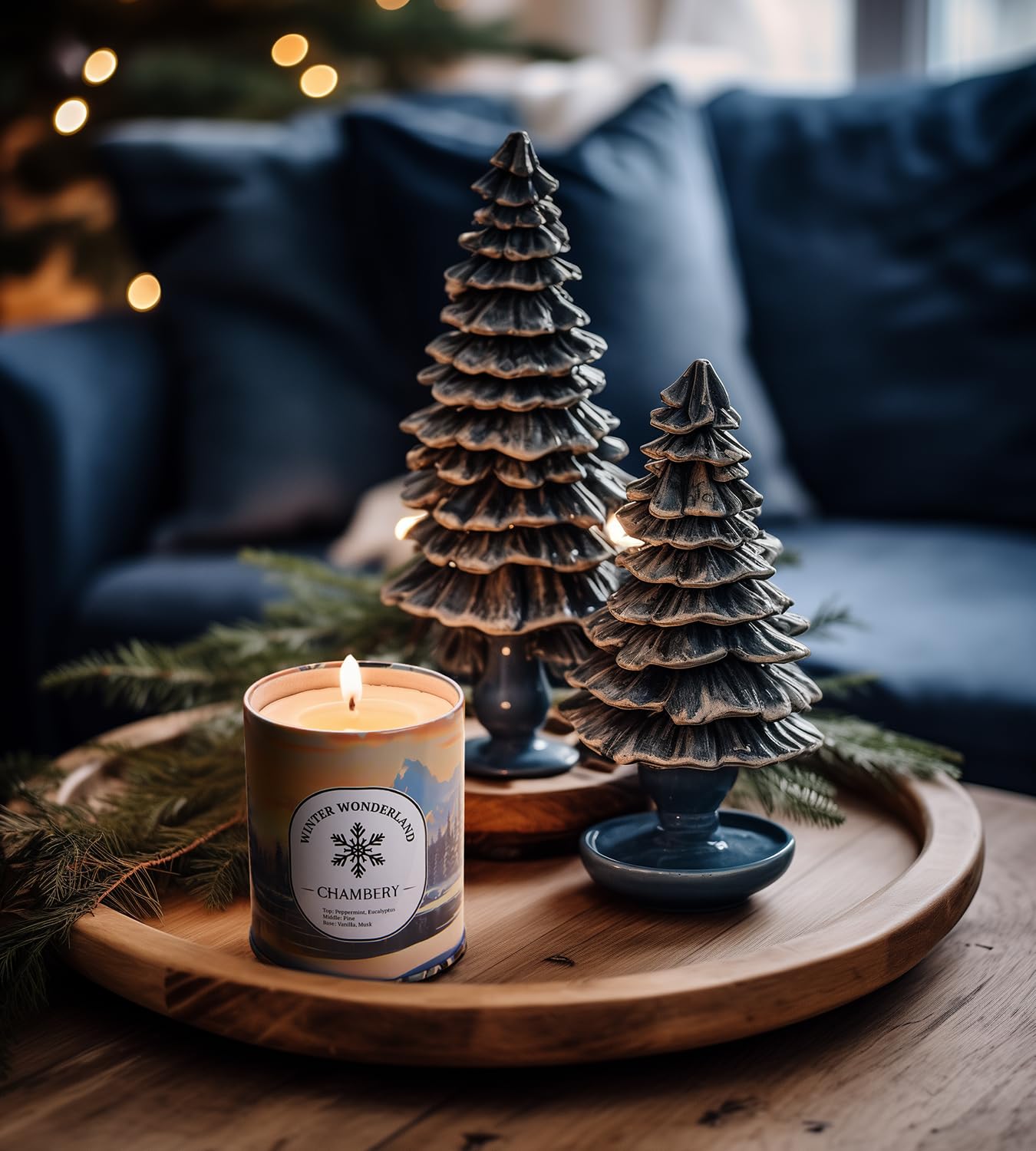 CHAMBERY Winter Wonderland Candle | Inspired by The Rocky Mountains in Premium Tin | Soy Wax with Lead-Free Cotton Wick | 55-Hour Burn | Festive Fragrance for The Season